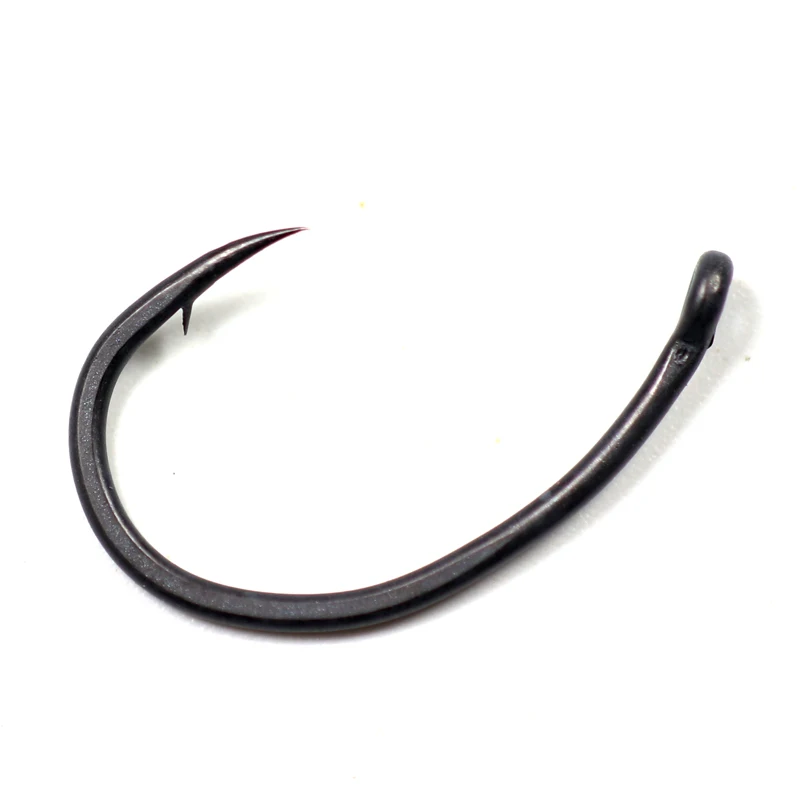Bimoo 100pcs Coating Carp Hooks Yn High Carbon Steel Matt Black with Barb Size 2 4 6 8 10 Europe Japan Carp Fishing Hook