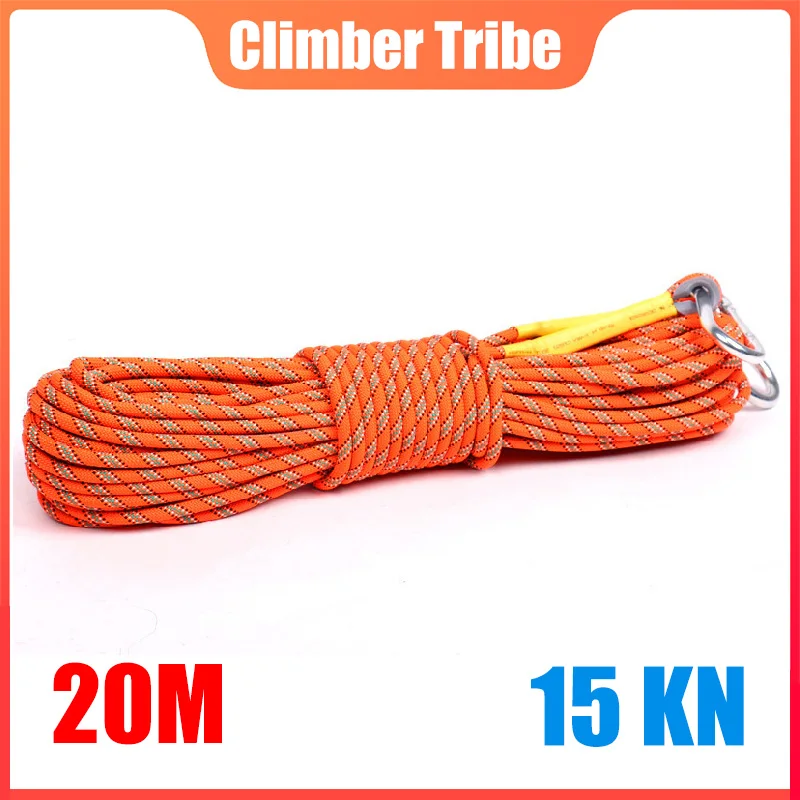 

20M 15KN 8mm Outdoor Climbing Ropes Mountaineering Downhill Escape Rescue Safety Accessories Protective High-altitude Cord /50