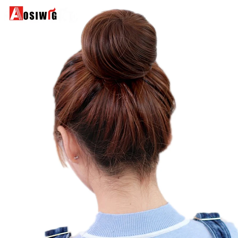 

Synthetic Chignon Clip Elastic Band Made of Hair Fake Natural Pieces for Extensions Ponytail Bun Drawstring Women Scrunchie