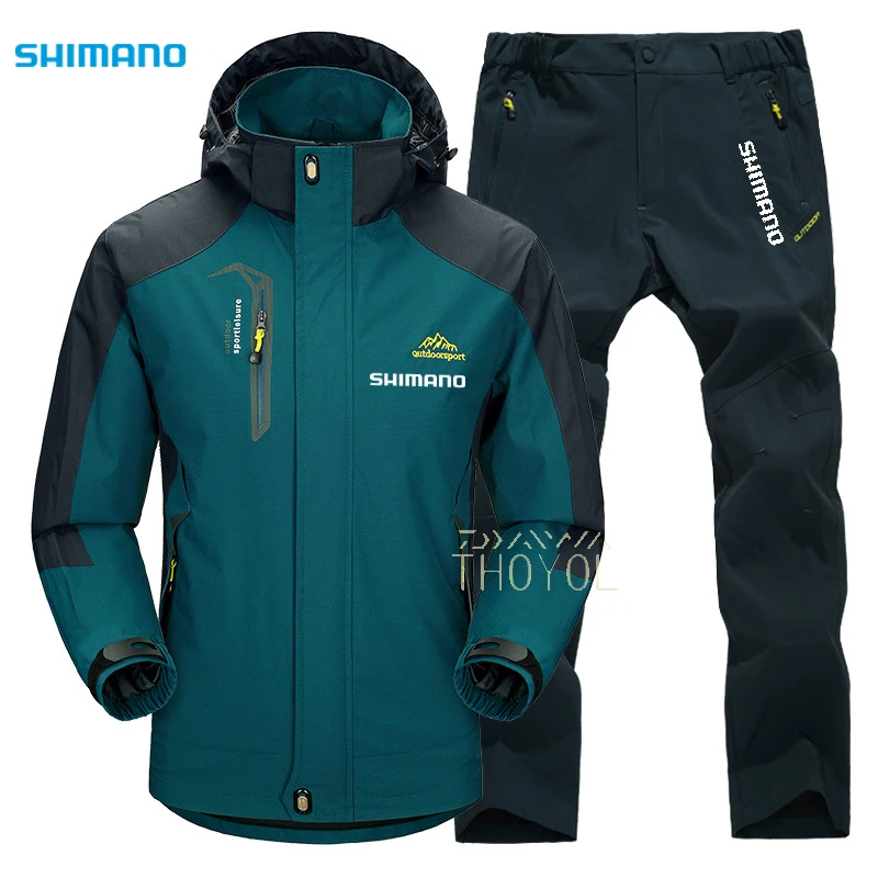 

Shimano Fishing Suit Men Autumn Winter Thin Fishing Jackets Zipper Coat Waterproof Casual Hooded New Windproof Fishing Clothes