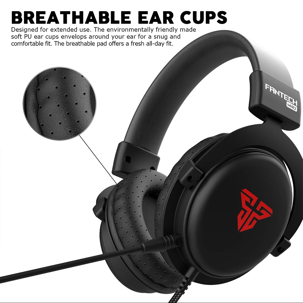 FANTECH MH82 профессиональные игровые наушники бас стерео Шум со снижением уровня