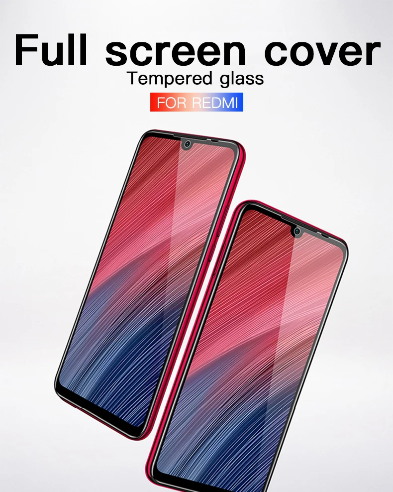 20D полностью изогнутое закаленное стекло для Xiaomi Redmi Note 6 7 8 Pro защита экрана на Redmi 8 8A 7 7A K20 профессиональная защитная пленка
