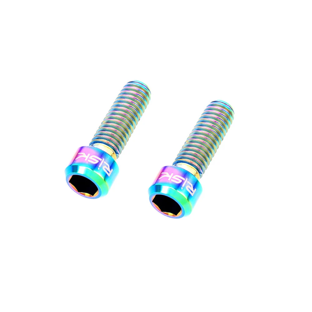 RISK 2pcs M6*18mm MTB Bicycle Titanium Alloy Crank Bolt Disc Brake Caliper Fixing Screws for Road Mountain Bike Lock Screw | Спорт и