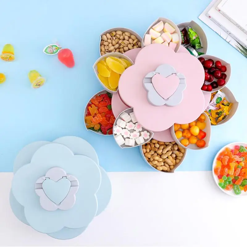 Однослойная или двухслойная коробка для конфет с лепестками чехол орехов