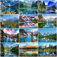 5d diy diamond painting embroidery mosaic cross stitch of rhinestone home decoration landscape mountain wall art pictures