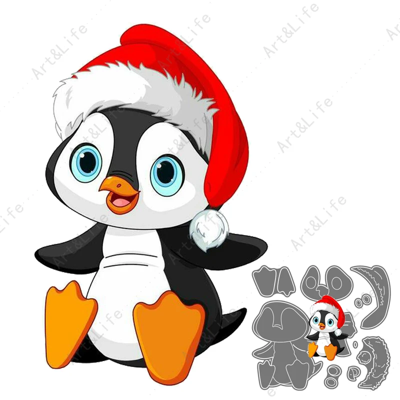 Новые металлические Вырубные штампы супер милый пингвин Рождество для сделай