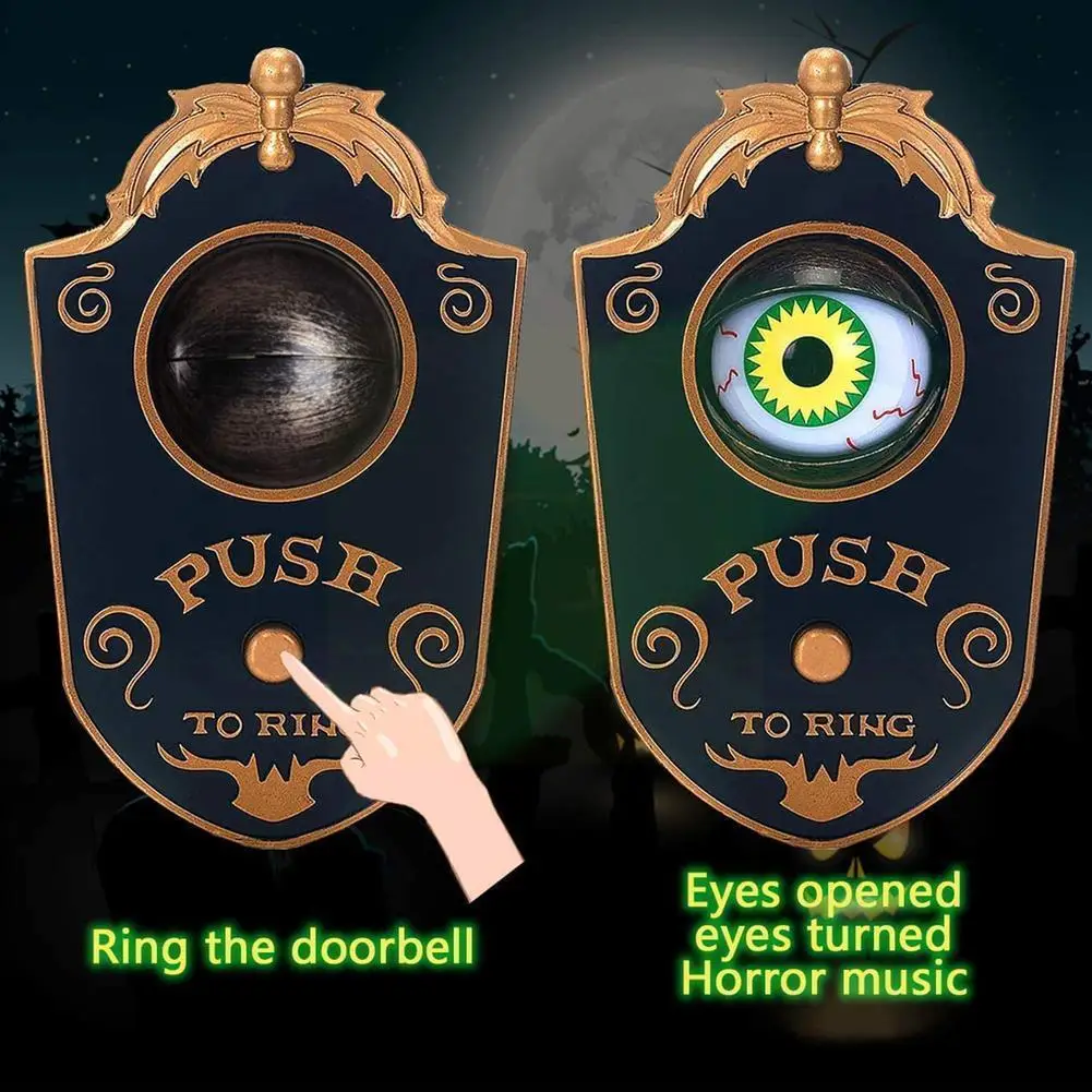 

Одноглазный дверной звонок на Хэллоуин, глазный звонок с привидениями, подвесной глазный звонок, дверной глазный звонок с привидениями, нас...