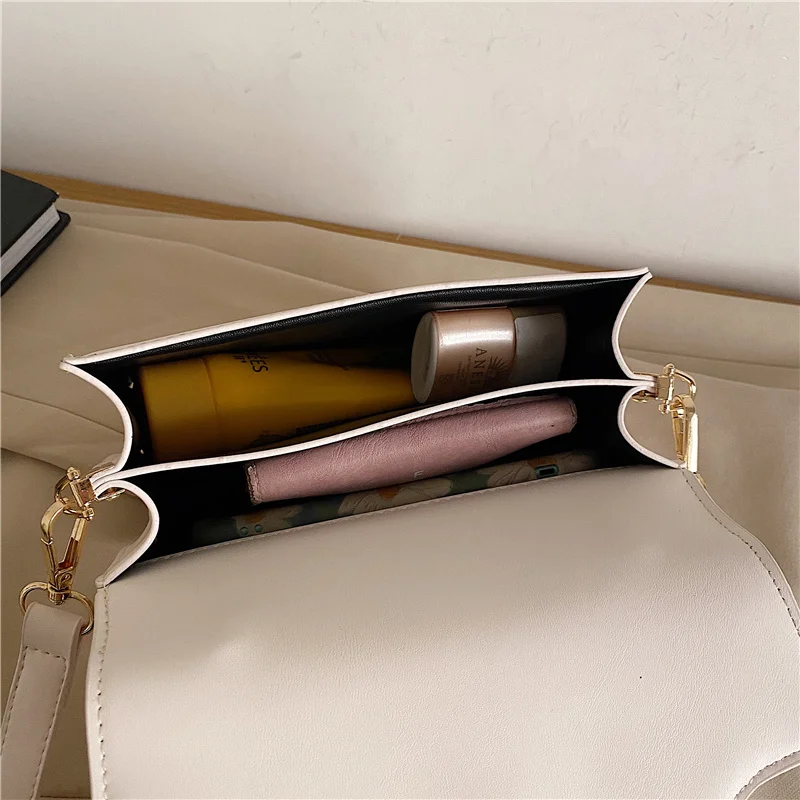

Small Flap Crossbody Bags for Women 2021 High Quality Pu Leather Tote Bag Luxury Messenger Bag Lady Solid Color Shoulder Handbag