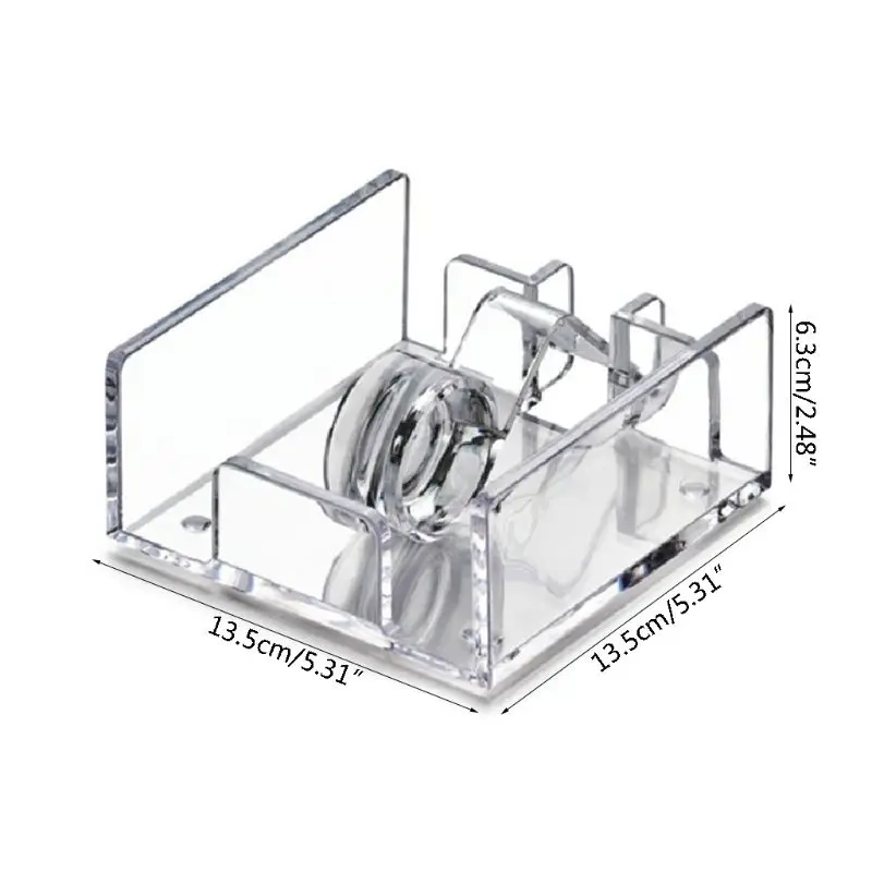 Square Clear Acrylic Cocktail Napkin Holder Paper Serviette Dispenser Tissue Box Bar Caddy for Dining Table Hotel Home Decor | Дом и сад