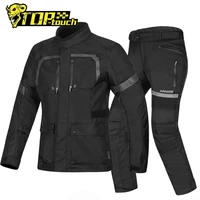 lyschy motorcycle jacket waterproof motorbike riding jacket pants windproof motocross moto cloth removable ce protective gear