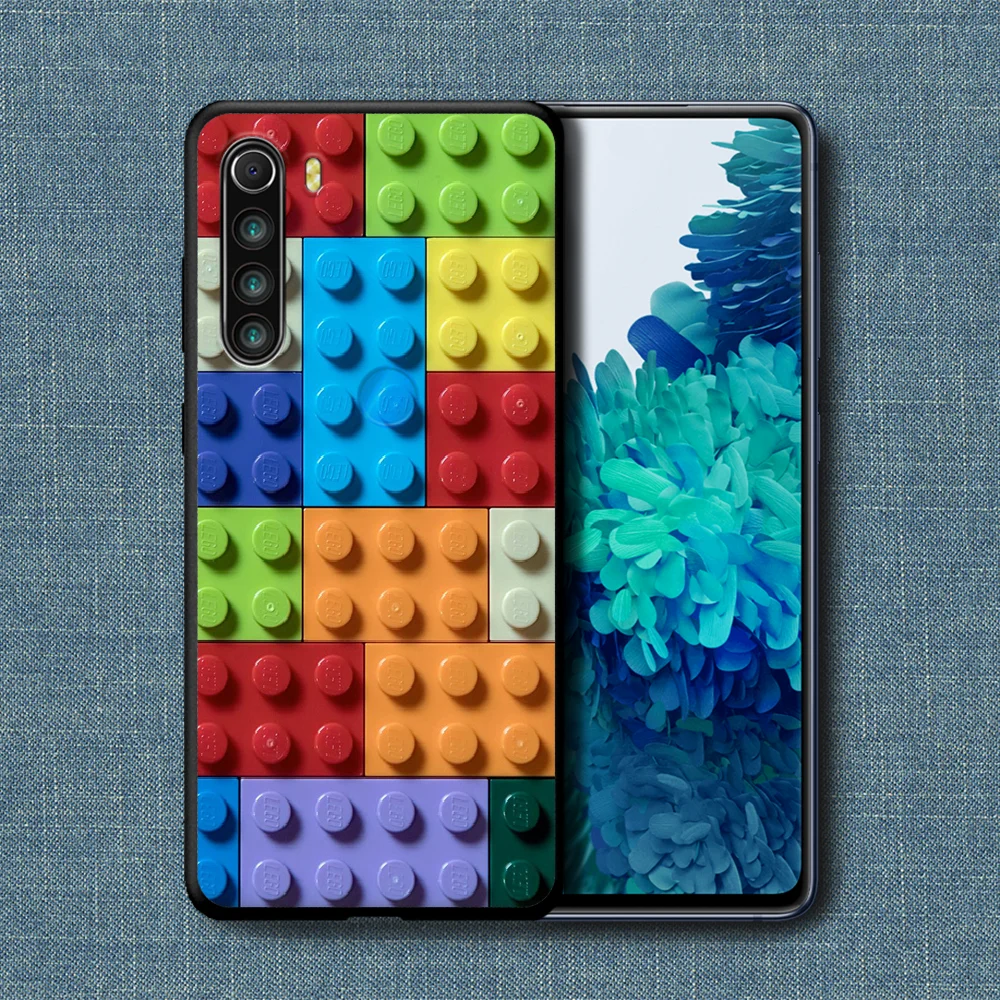 

Toys Legos Phone Case For Xiaomi Redmi Note 7 8 8T 9 9S 4X 7 7A 9A K30 Pro Ultra black Cover Painting Waterproof Trend Etui
