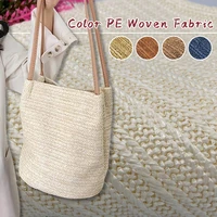 1 yard eco friendly pp raffia woven fabric breathable handmade material for diy straw bag shoes 140cm width