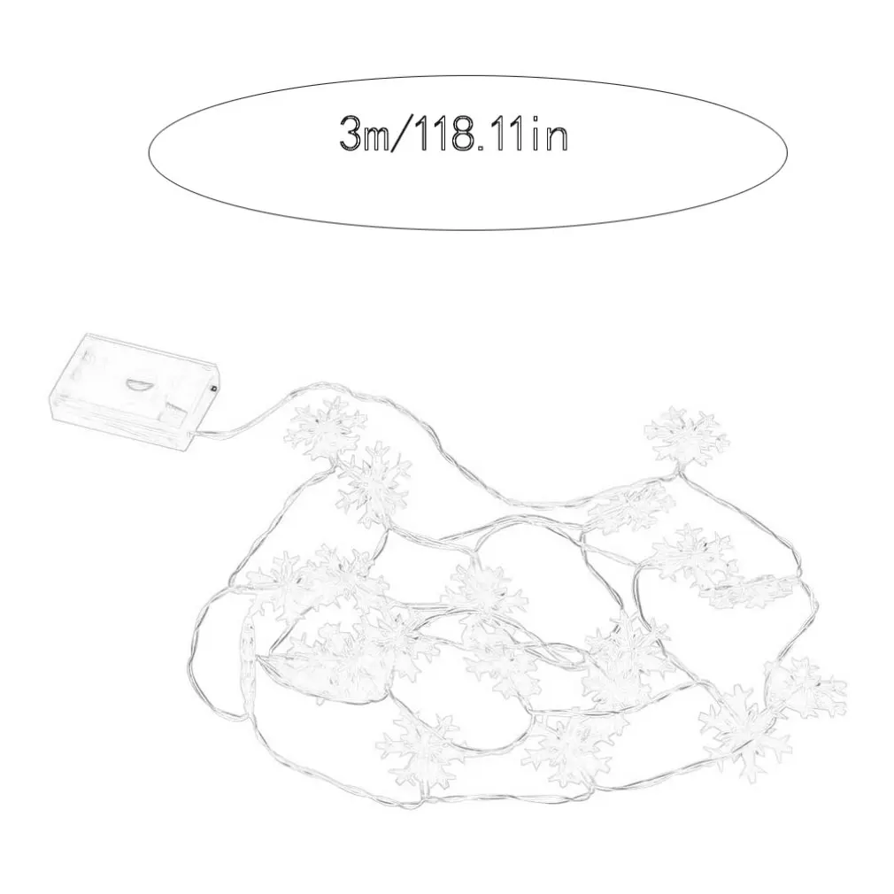 

Christmas Party Waterproof LED Snowflake Light String Holiday Outdoor Decoration LED Snowflake Light String