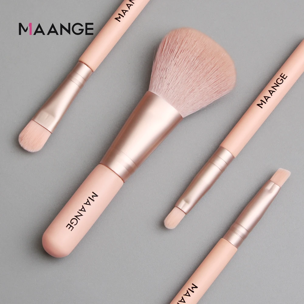 

4 Pcs Mini Makeup Brush Set With Micro Crystal Hair Powder Blush EyeShadow Eyeliner Lip Multifunctional Soft Makeup Brush 5780
