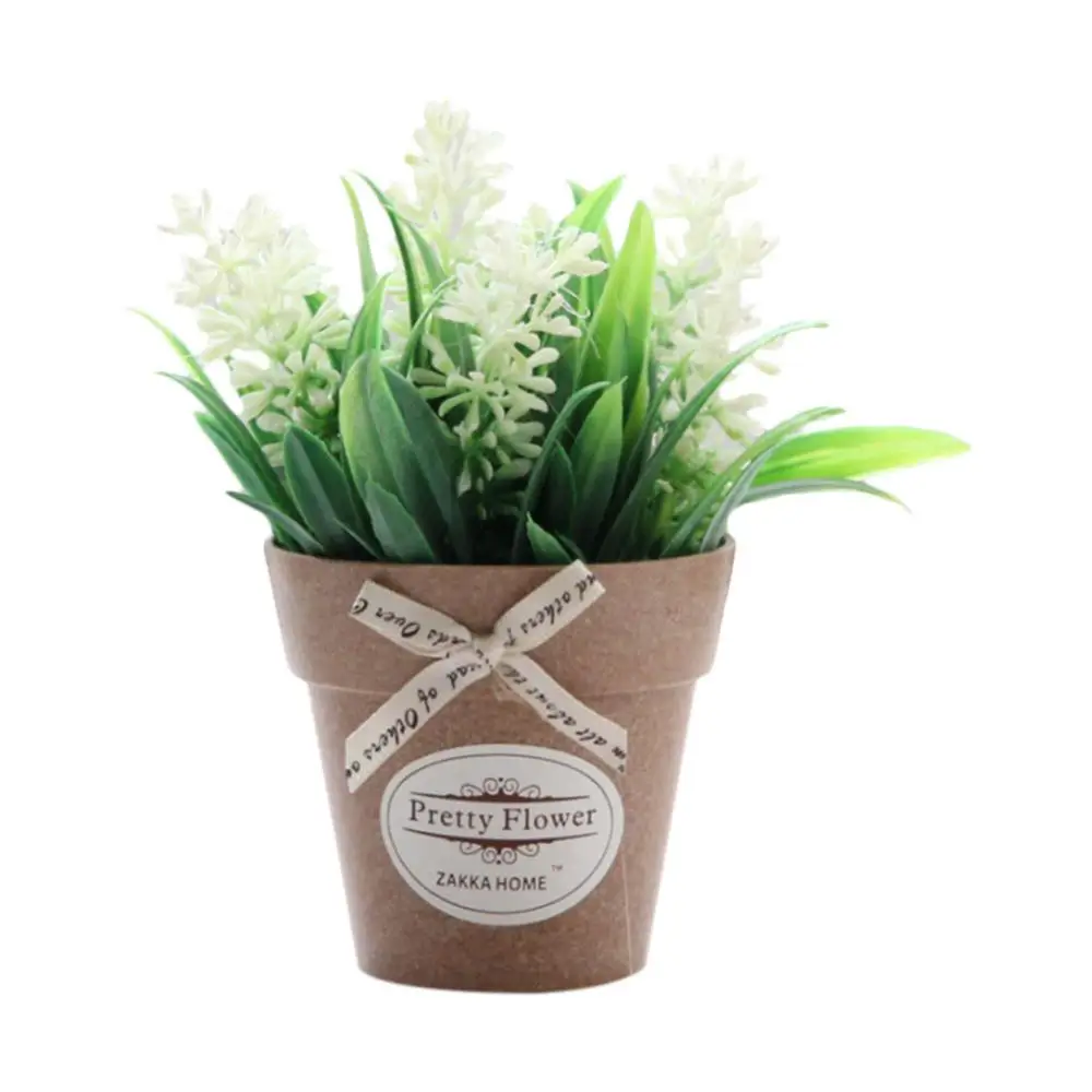 

Lavender Crafts Simulation Flower Small Bonsai Set Rural Style Plastic Decorative Flower Home Decoration