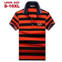 mens lapel short sleeve t shirt middle aged stripe paul shirt half sleeve base shirt loose large polo embroidery shirt