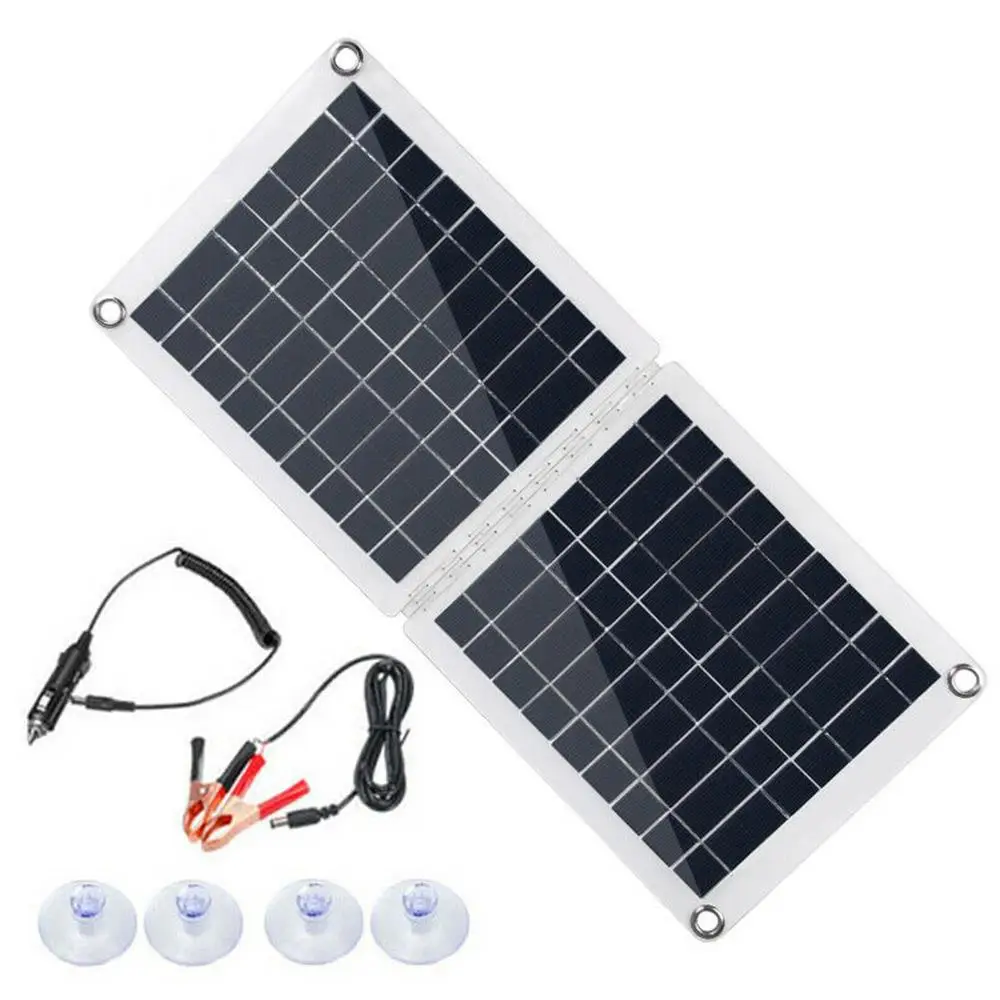 

60W Solar Panel Flexible With 18V/12V/9V/6V Foldable Double USB Monocrystaline Solar Panel for Phone car Battery Electronic