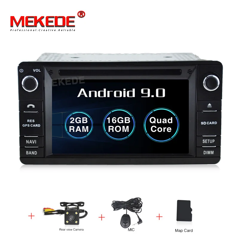MEDEKE автомобильный DVD мультимедийный плеер для Mitsubishi Outlander XL 2din Android 9,0 PX5 4+ 64G радио магнитофон навигация gps - Цвет: 16G car dvd camera