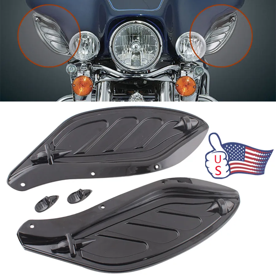

Мотоциклетный Регулируемый черный обтекатель боковой обтекатель воздуха для Harley Touring Street Electra Glide Ultra Classic 96-13 US