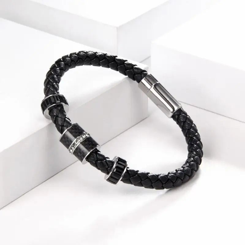 

Fashion bracelet braided rope lovers crystal men's transfer bead bracelet men's jewelry