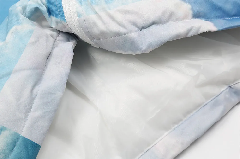 Fashion Harajuku Sky Clouds Jackets and Coats Mens Casual Bomber Cotton Padded New Winter Parkas Warm Zipper Outerwear Hipster