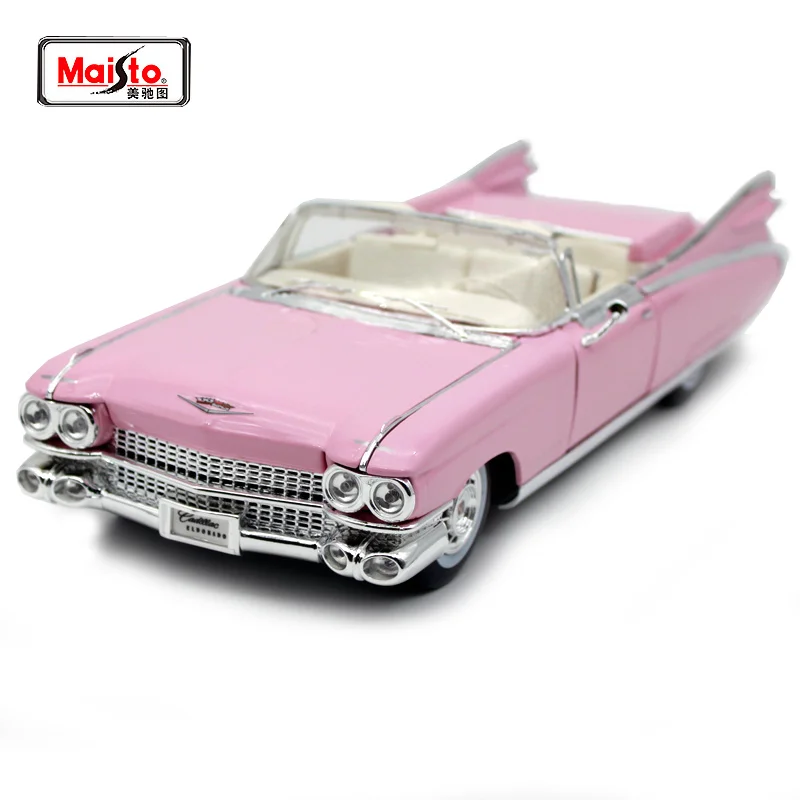 Maisto 1:18 1959 cadillac eldorado biarritz pink car diecast convertible limo automobile models gift for men 36813 |