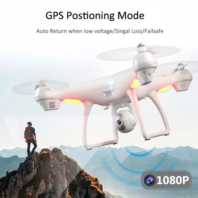 Распродажа SJRC S70W Радиоуправляемый Дрон gps Квадрокоптер вертолет с HD 1080P 720P камера Дрон двойной gps модуль
