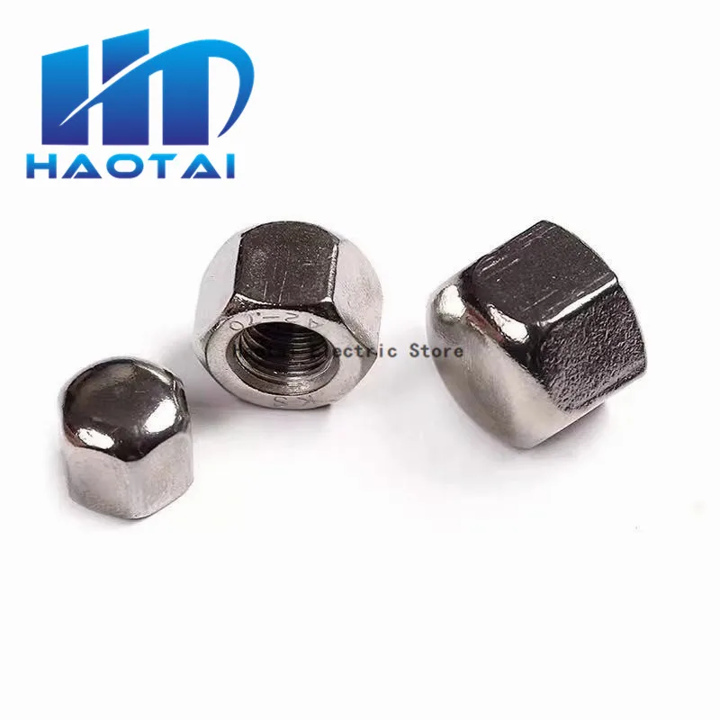 

1/10pcs M3 M4 M5 M6 M8 M10 M12 M14 M16 304 A2-70 Stainless Steel Hex Hexagon Short Low Thin Cap Acorn Nut Cover Blind Nut DIN917