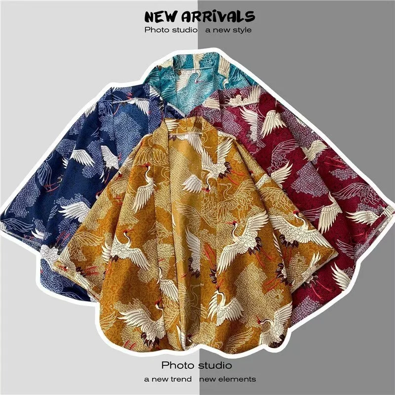 

Feynzo Kimono Man Japanse Kleding Yukata Mannelijke Samurai Kostuum Haori Obi Strand Mannen Kimono Vest Japanse Streetwear Jas