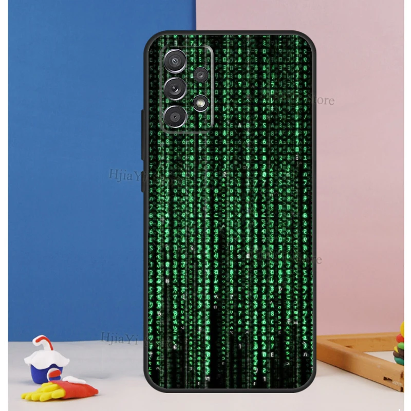 Матричный хакер для Samsung A71 A51 A41 A31 A11 A42 A12 A52 A32 A72 A70 A50 A10 A02S A20e A21S чехол телефона |