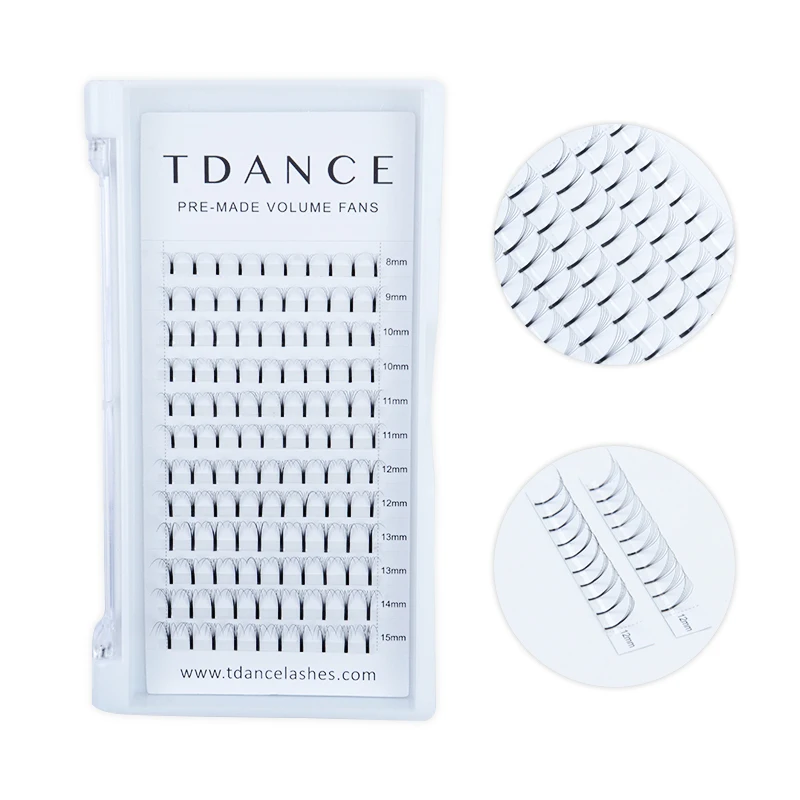 TDANCE длинный стержень 3D/4D/5D/6D толщина 0,1/0,0 предварительно сделанные объемные вентиляторы натуральные ресницы idividual ресницы для наращивания softmake up Инструменты