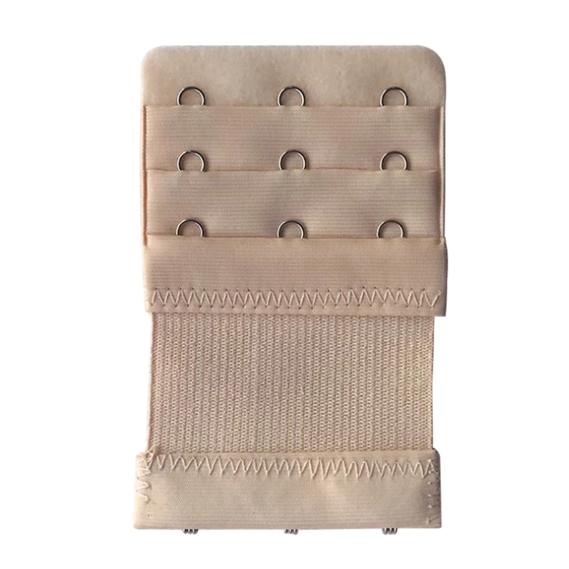 

Womens 3 Hooks 3 Rows Bra Extender Soft Strap Extension Belt Lengthened Buckle