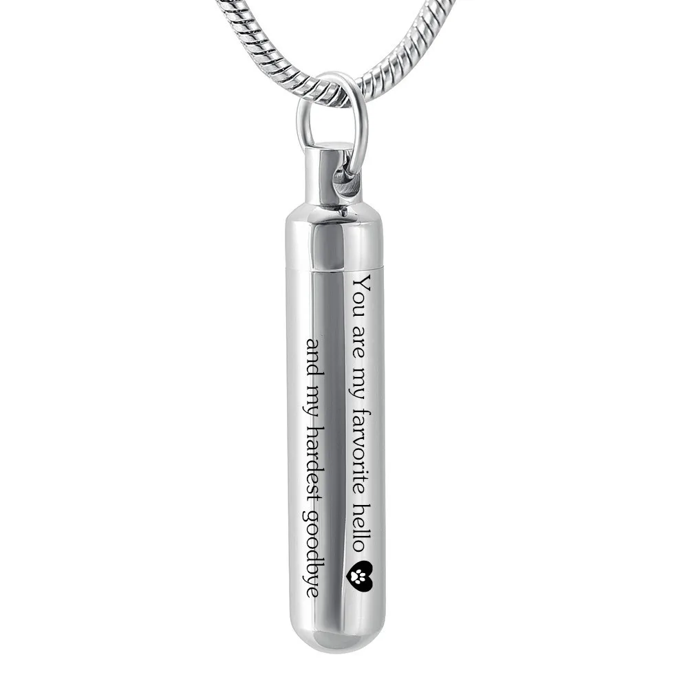 38 мм кремации цилиндрическая урна кулон держать домашних животных пепел