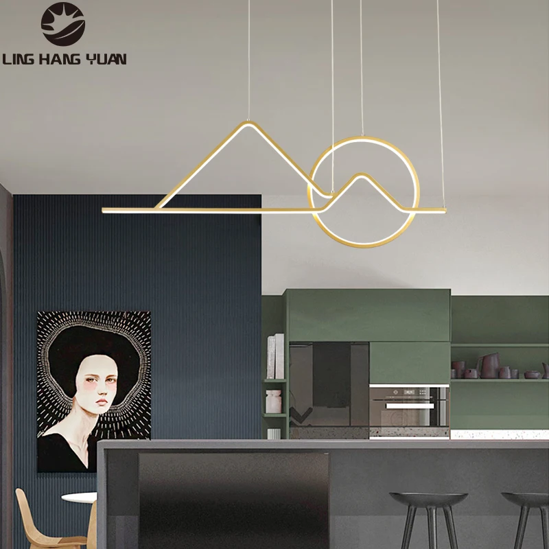 

Домашний светодиодный подвесной светильник из алюминиевого сплава, корпус современная люстра с подвесками, лампа для столовой, кухни, гост...