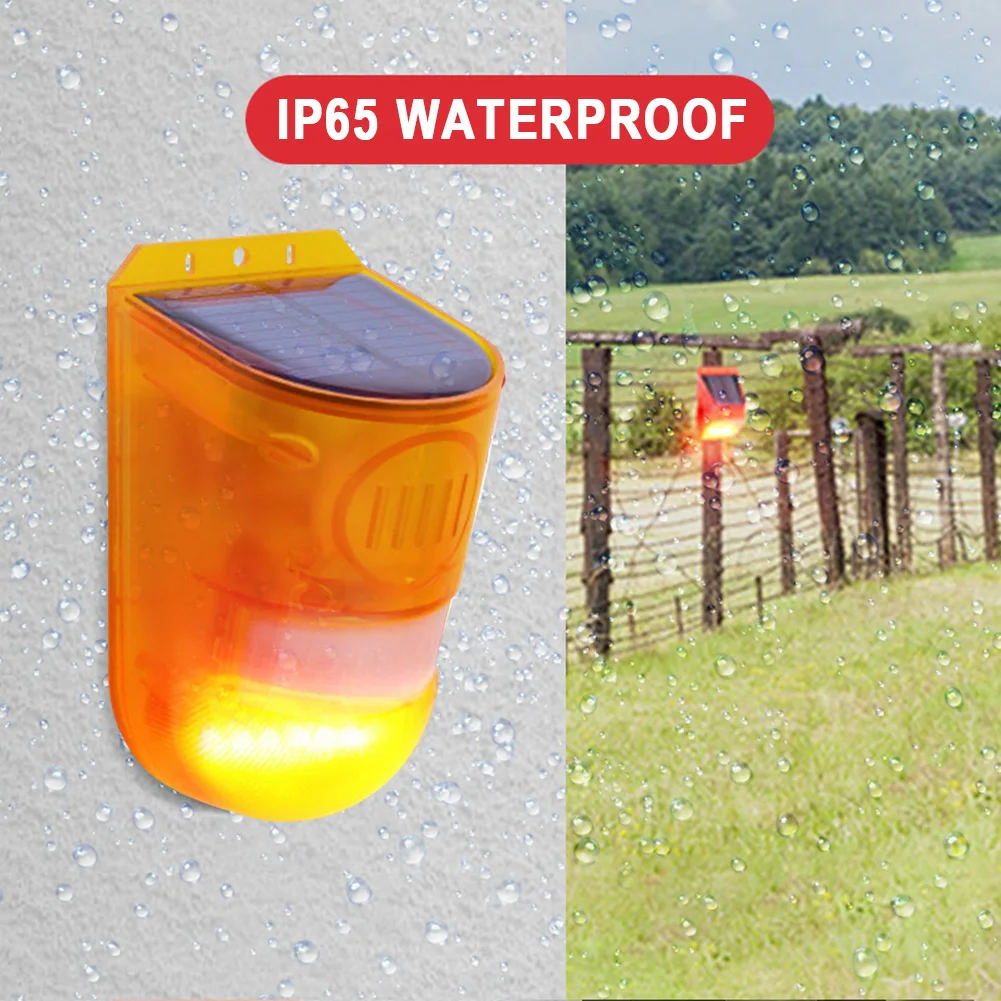 Датчик движения IP65 водонепроницаемый наружный на солнечных батареях сигнальная