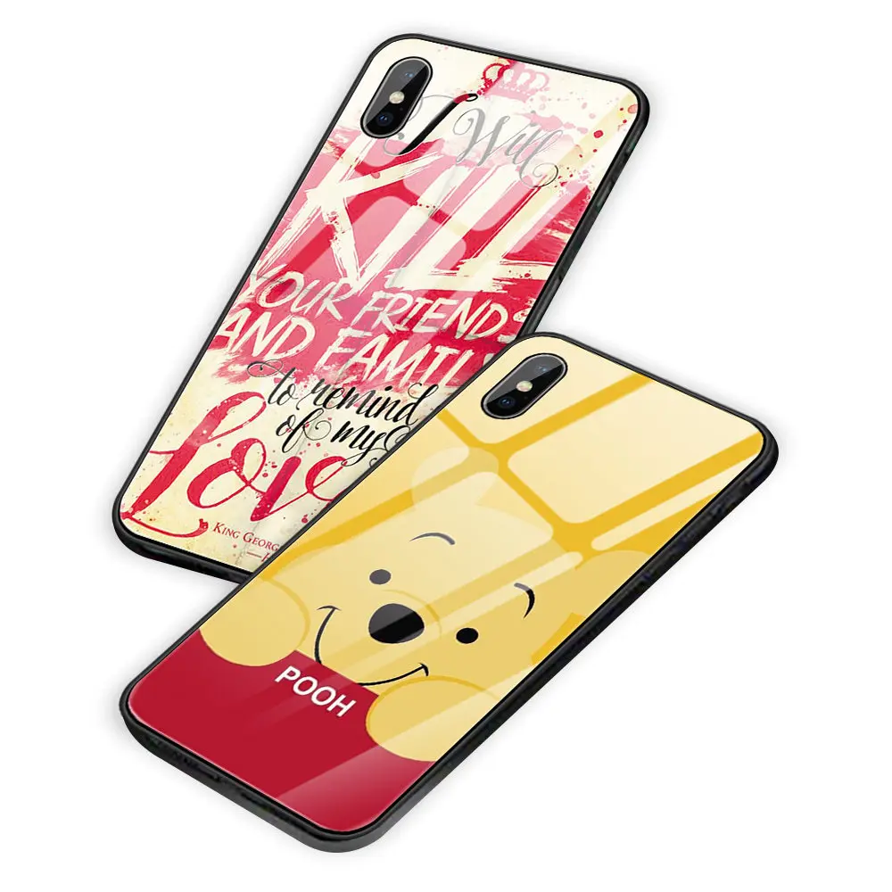 Забавный чехол для телефона из закаленного стекла Marvel iPhone 5 5S SE 6 6S 7 8 Plus X XS XR XSMAX 11 Pro