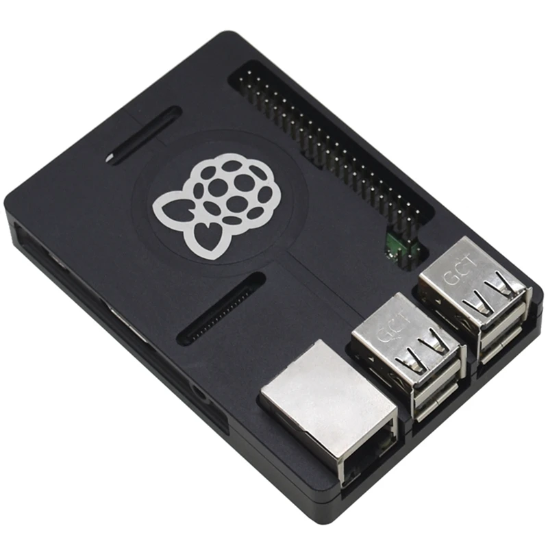 Raspberry Pi 3 Model B + чехол Черный ЧПУ Алюминий ультра-тонкий металлический корпус с 4