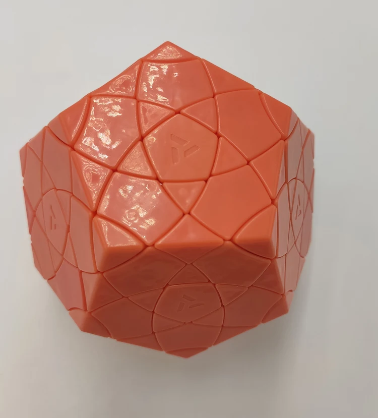 :) MF8 AJ Red cotton Bauhinia Magic Puzzle Cube DIY Stickers Dodecahedron Skewbes Megaminxeds Cubes Educational Twist Toys enlarge