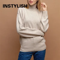 women turtleneck sweater oversized loose pullover vintage harajuku knitting tops elegant solid jumpers streetwear kintwear 2021