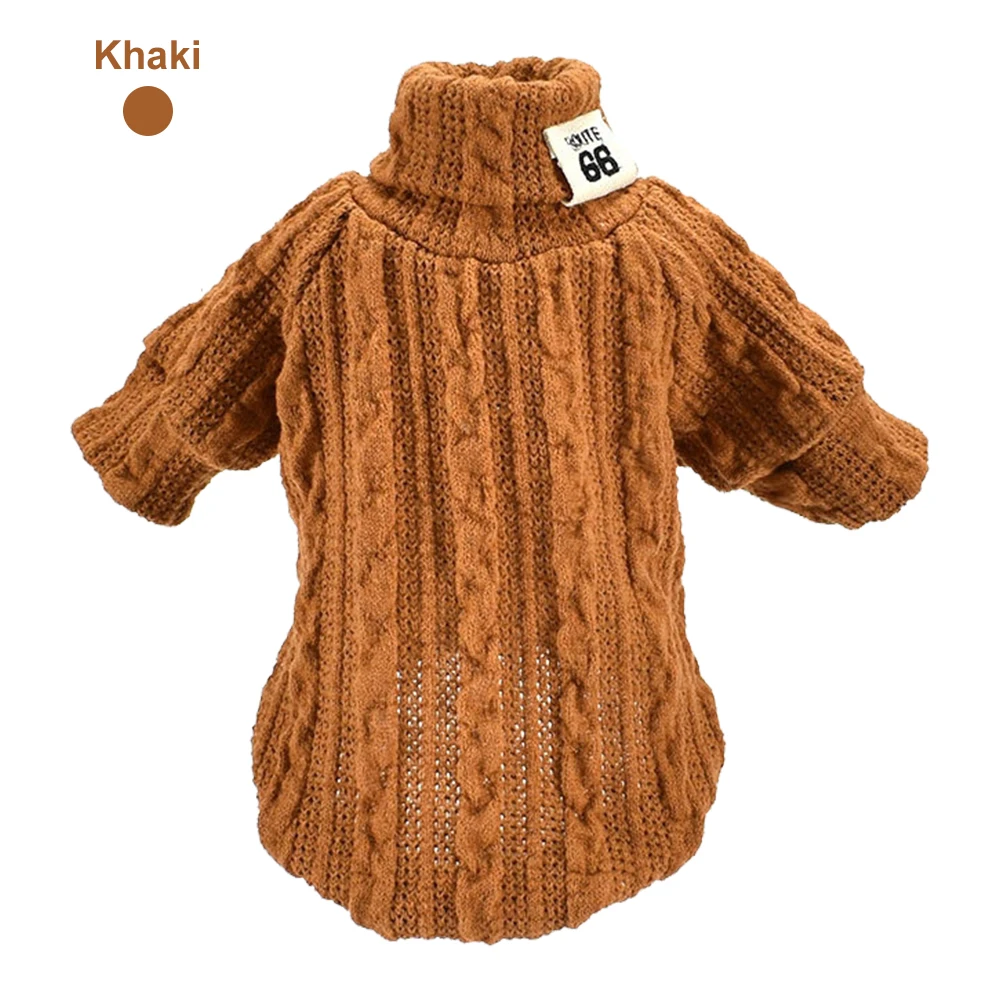 Pet Dog Sweater Cat Turtleneck Sweater Winter Warm Knitted Dog Clothes Small Dogs Clothing Puppy Coat Pet Wearing Products
