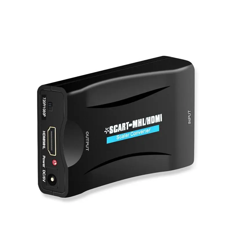 Scart К HDMI 1080p 60 Гц адаптер SCART Plug and Play аналоговый к цифровому конвертеру коробка