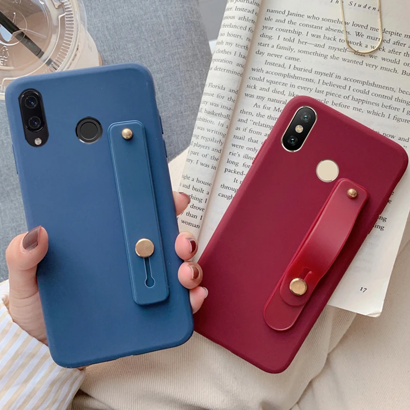 Силиконовый чехол с ремешком на запястье для xiaomi redmi note 6 pro 7 5 5a prime s2 mi 8 9 se mi8 a2 lite a3