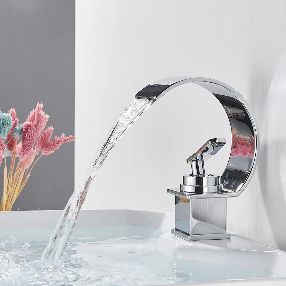 Смесители для раковины смеситель креативный водопад в ванную комнату смесители