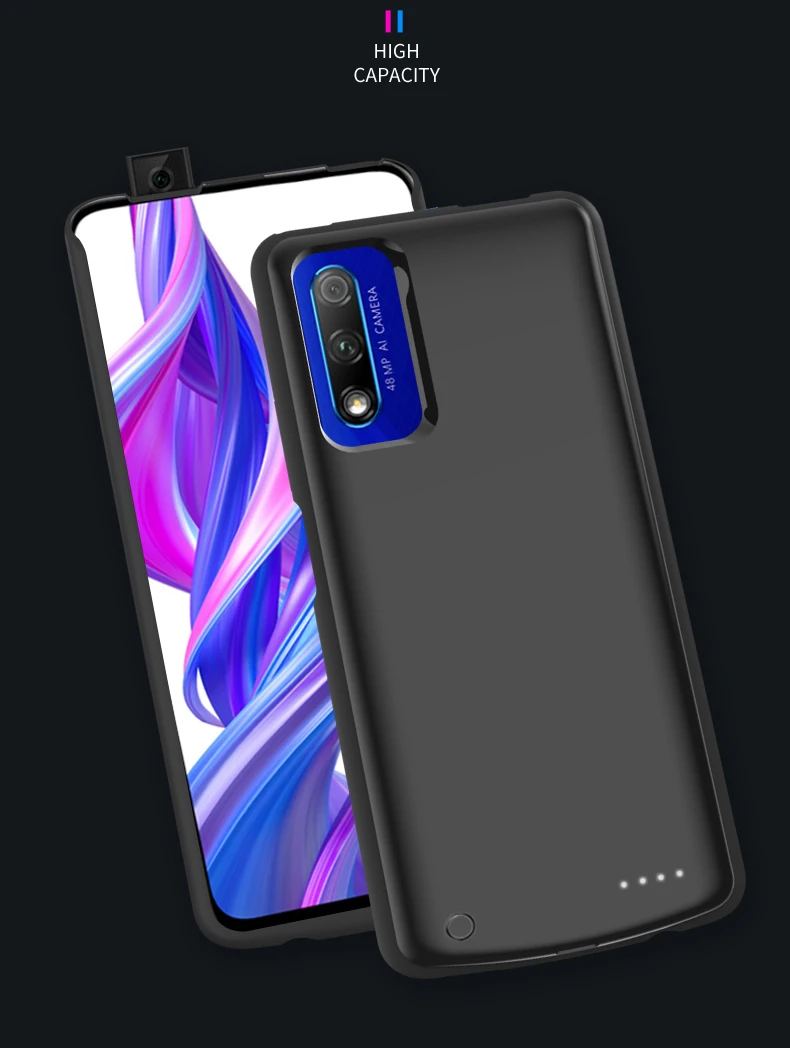 6500 мАч Внешний аккумулятор чехол для huawei Honor V30 Pro V30 ударопрочный аккумулятор зарядное устройство для Honor 9X Pro 9X зарядка Мягкий край
