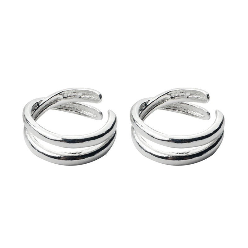 Оптовая продажа маленькие серьги Клипсы из настоящего серебра 925 пробы манжеты