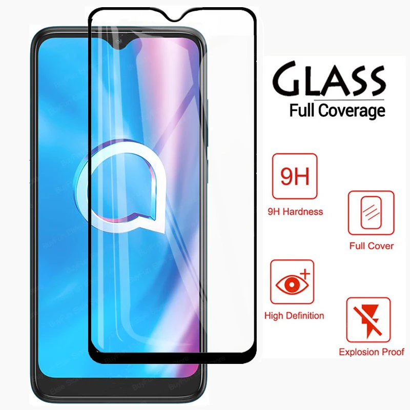 

9H Tempered Glass On For alcatel 1se 2020 Full Cover Screen Protector Glas Film For alcatel 1s s1 1 s 2020 2021 Protective Glass