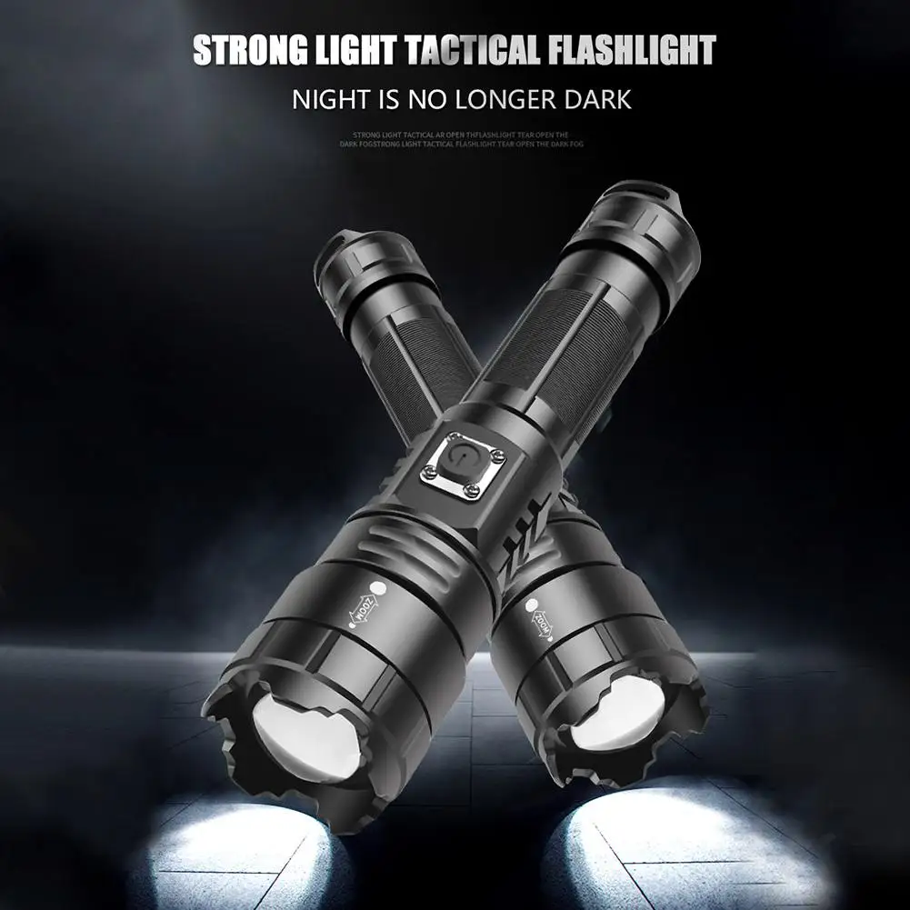 

Тактический светодиодный фонарик XANES XHP70, суперъяркий перезаряжаемый фонарь с разъемом USB Type-C для ночной рыбалки, 1800 люмен