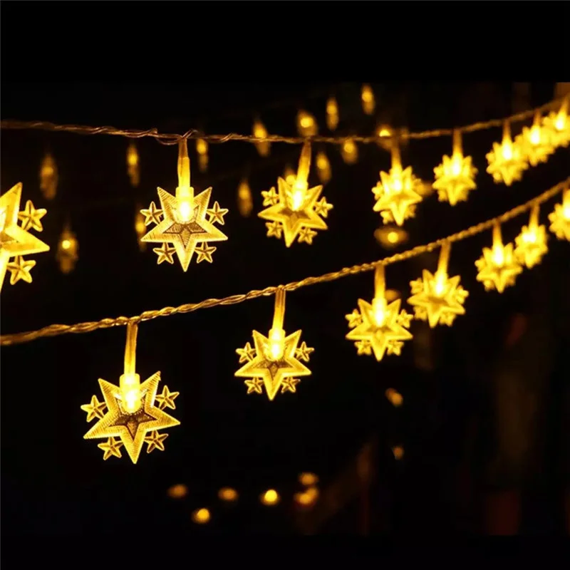 

LED Star String Lights Christmas Garland Battery Powered Christmas Lights Holiday Party Decoration Navidad Fairy Lights New Year