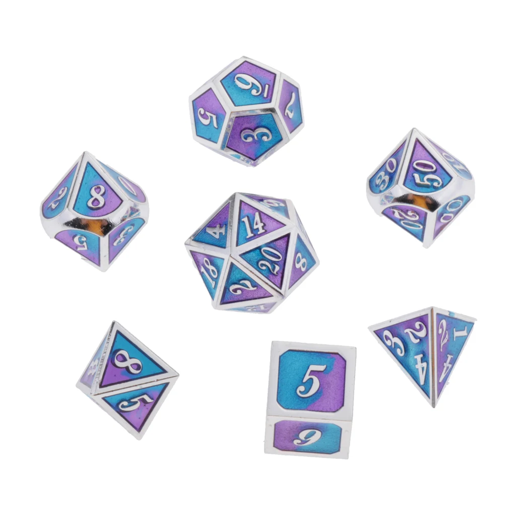 7 шт многогранные кости набор D4 D6 D8 D10 D12 D20 игральные для подземелий и драконов