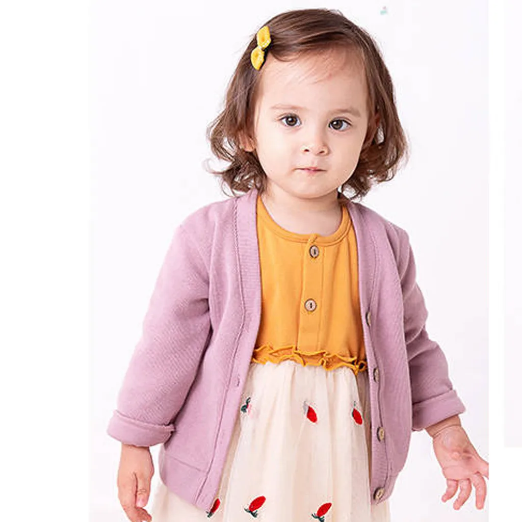 Лучшее пальто-кардиган в Корейском стиле свитер с рисунком для маленьких девочек